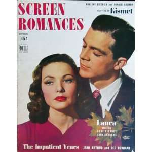  GENE TIERNEY Screen Romances Magazine October 1944 Screen 