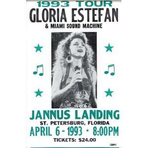 Gloria Estefan and Miami Sound Machine 14 X 22 Vintage Style Concert 