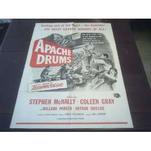 Original Movie Poster Apache Drums Stephen McNally Hugo Fregonese 1951