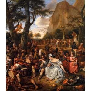 FRAMED oil paintings   Jan Steen   24 x 28 inches   The Worship of the 