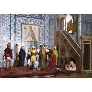  The Blue Mosque. by Jean leon Gerome 36.00X25.00. Art 