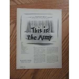   men of the army/Geo. Murphy/Joan Leslie.) Orinigal Magazine Print Art