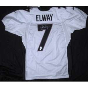 John Elway Signed Jersey Nike White