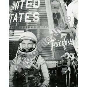  Astronaut John Glenn in front of Mercury Atlas 6 