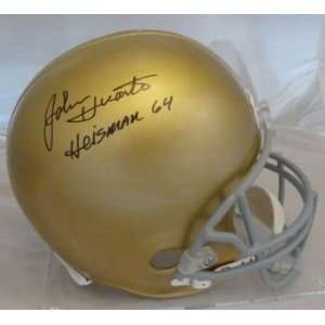 John Huarte Autographed/Hand Signed Notre Dame Irish Full Size Helmet 