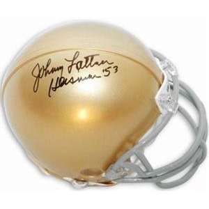 Johnny Lattner autographed Football Mini Helmet (University of Notre 