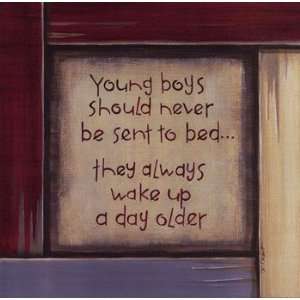  Young Boys   Poster by Karen Tribett (12x12)
