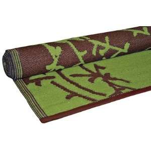  Koko Company 1607 Floormat Runner Branches in Lime / Brown 