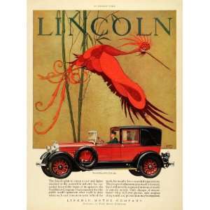  1927 Ad Lincoln Auto Bird Paradise Motor Car Stark Davis 