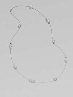 Adriana Orsini   Crystal Accented Diamond Leaf Station Necklace