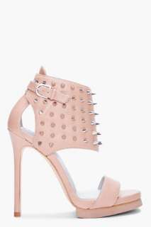 Camilla Skovgaard Taupe Studded Harness Heels for women  