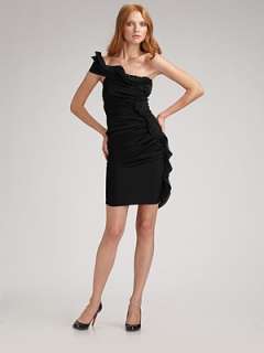 Catherine Malandrino   Asymmetric One Shoulder Mini Dress    