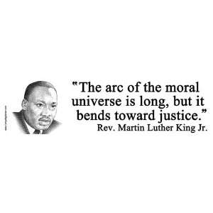   Toward Justice. Rev. Martin Luther King Jr. Bumper Sticker Automotive