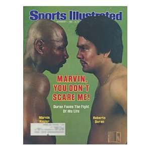  Marvin Hagler & Roberto Duran Unisigned Sports Illustrated 