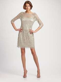 Kay Unger   Beaded Lace Dress    