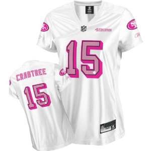   Michael Crabtree Womens Be Luvd White Jersey Extra Large Sports