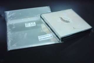  pcs double cd jewel case resealable cello bags sleeves crystal clear 