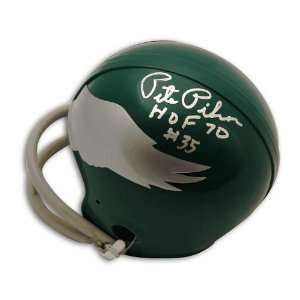  Autographed Pete Pihos Philadelphia Eagles Throwback Mini 
