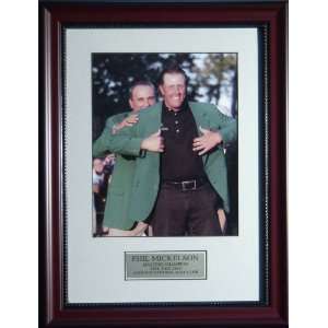 Phil Mickelson 2010 Masters Green Jacket Framed Photo