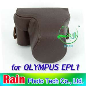 leather case bag for Olympus Pen E PL1 EPL1 EPL 1 brown  
