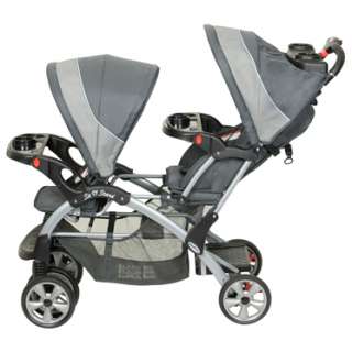 New Baby Trend Grey Mist Sit N Stand Double Sest Stroller Infant To 