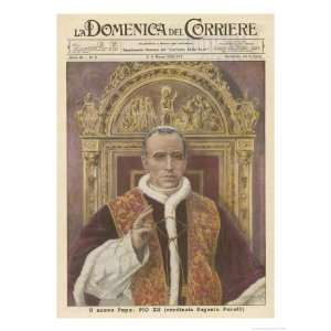 Pope Pius XII (Eugenio Pacelli) Newly Installed in 1939 Giclee Poster 