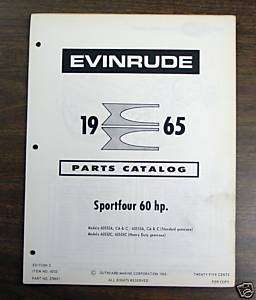 1965 Evinrude Johnson Parts Catalog 60 Models  
