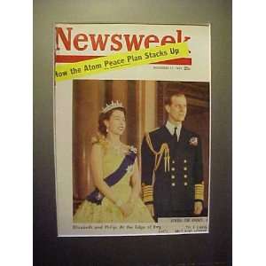 Princess Elizabeth & Prince Philip December 21, 1953 Newsweek Magazine 