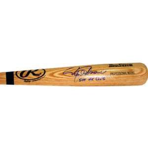 Rafael Palmeiro Autographed Rawlings Baseball Bat with 500 HR Club 