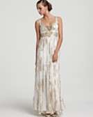    Sue Wong Metallic Silk Jacquard Beaded Gown customer 