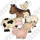 FARM BARNYARD ANIMALS COW HORSE PIG SHEEP BABY NURSERY WALL BORDER 