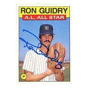 Ron Guidry Autographed / Signed 1986 Topps No.721 New York Yankees 