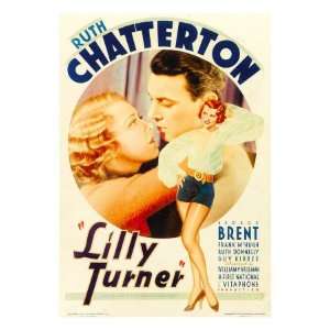 Lilly Turner, Ruth Chatterton, George Brent on Midget Window Card 