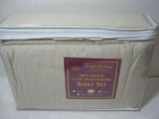 ROYAL HERITAGE COLLECTION FULL FLANNEL SHEET SET TAUPE  