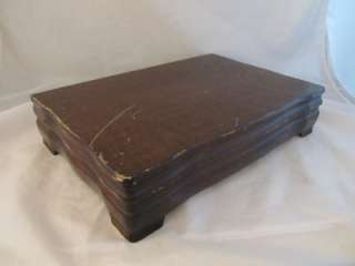 Vintage Wood Silverware Flatware Storage Chest Box 68 with Feet  