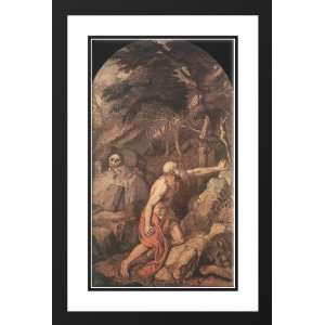    Titian 17x24 Framed and Double Matted St Jerome