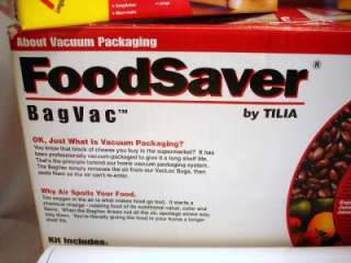 Tilia FoodSaver BagVac Vacuum Packaging System w/3 Boxes of Bags 
