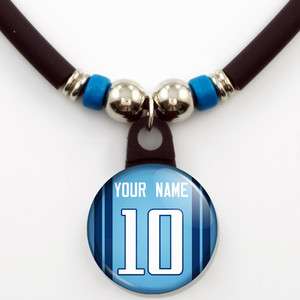 Tennessee Titans Personalized Football Jersey Necklace  