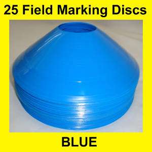 25 BLUE FIELD MARKER DISCS SOCCER BASKETBALL FOOTBALL  