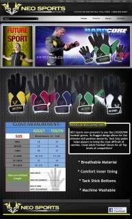 Football Gloves   Neo Lockdown  5 Colors  Adult & Youth  