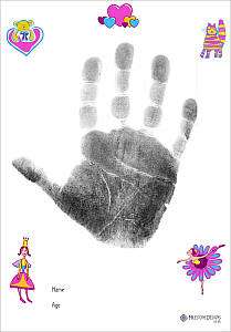 BIG GIRLS Inkless Handprint & Footprint Kit W6  