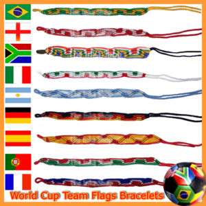 FRIENDSHIP BRACELET COUNTRY FLAG FOOTBALL WORLD CUP  