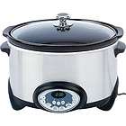 Quart Stainless Steel Electric Slow Cooker w/ Ceramic