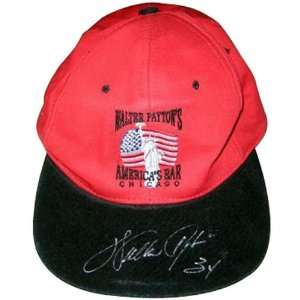  Walter Payton Autographed Hat   Walter Paytons Americas 