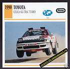 1990 TOYOTA CELICA ALL TRAC TURBO Rally Car PHOTO CARD