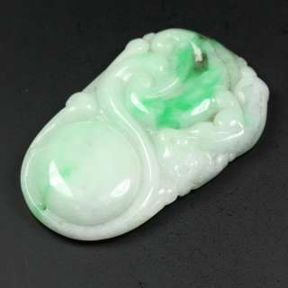Ruyi Lucky green pendant 100% Grade A Natural Chinese Jade Jadeite 