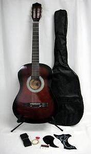 NEW 38 Coffee Acoustic Guitar W/ Stand W/ Gig Bag  