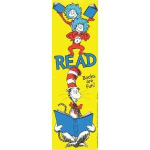  Dr. Seuss Cat In the Hat READ Books are Fun Bookmarks 