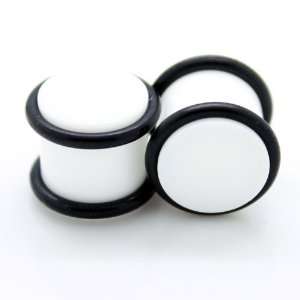   Plain UV Double O Ring Ear Gauges Plugs ~ 6G ~ 4.1mm ~ Sold as a Pair