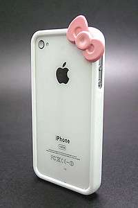 Hello Kitty Cute Bumper Frame Case Cover For iPhone 4 4S + LCD 